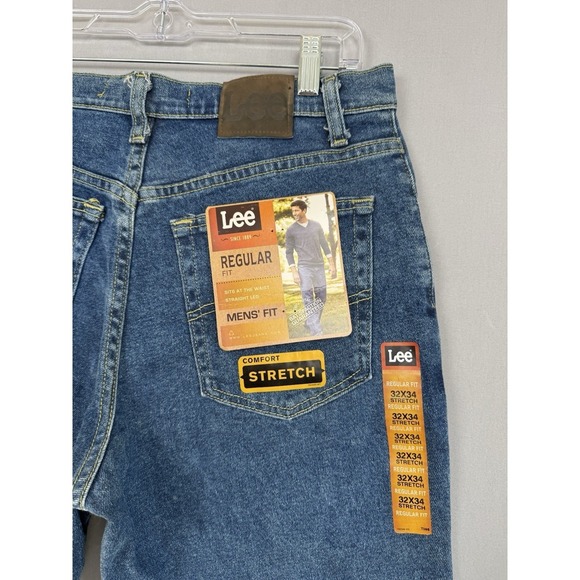 Lee Regular Fit Straight Leg Jeans Mens 32x34 Stretch Denim Work Casual NWT - Picture 7 of 8